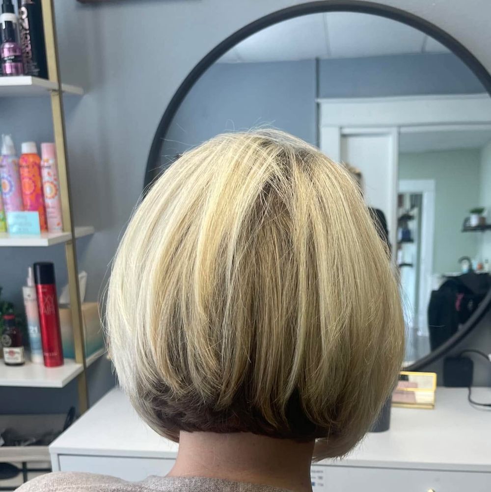 A precision bob cut at Salon Karli
